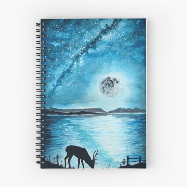 Item preview, Deer Licking Salt at Morar. Print from watercolour by Ash Winter designed and sold by AshWork-art.