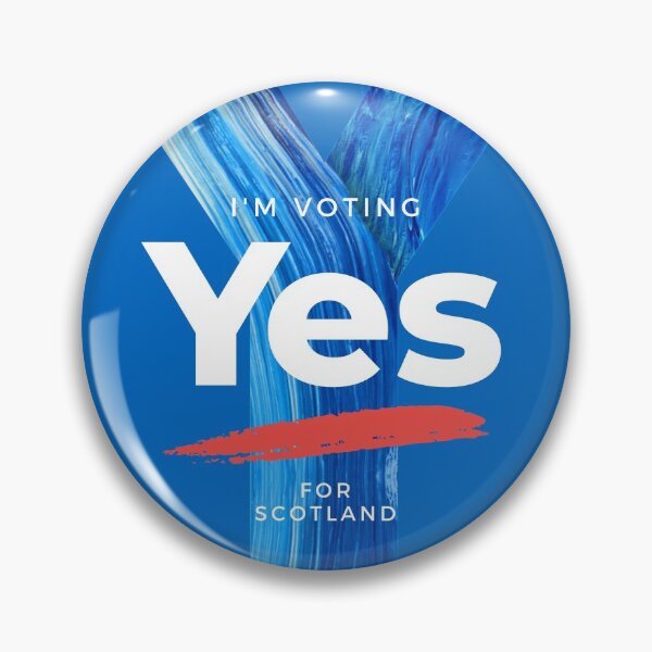 Item preview, I'm voting Yes - brush stroke blue Y - Scottish Independence - IndyRef2 designed and sold by Indy2tees.