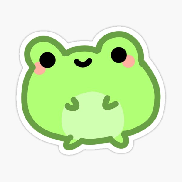 kawaii & happy green frog froggy Sticker for Sale by GLwithUs