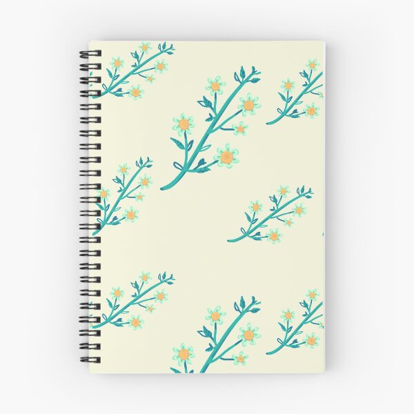 Item preview,  flashy pattern - Blue and yellow watercolor sampaguita flowers on beige background - designed and sold by Amalzaki.