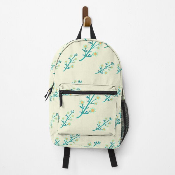 Item preview,  flashy pattern - Blue and yellow watercolor sampaguita flowers on beige background - designed and sold by Amalzaki.
