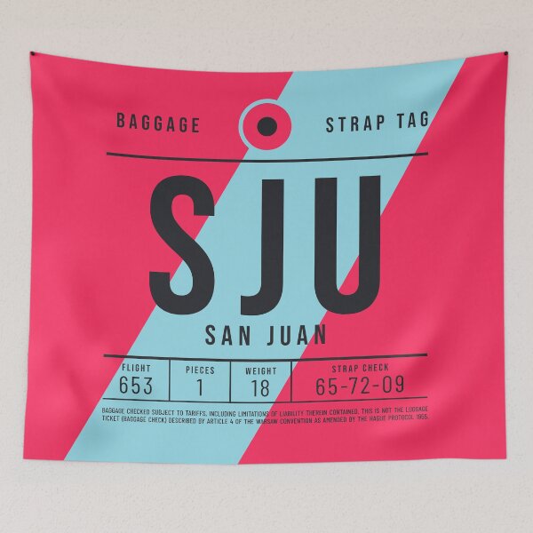 Item preview, Luggage Tag E - SJU San Juan Puerto Rico designed and sold by VoodooCircus.