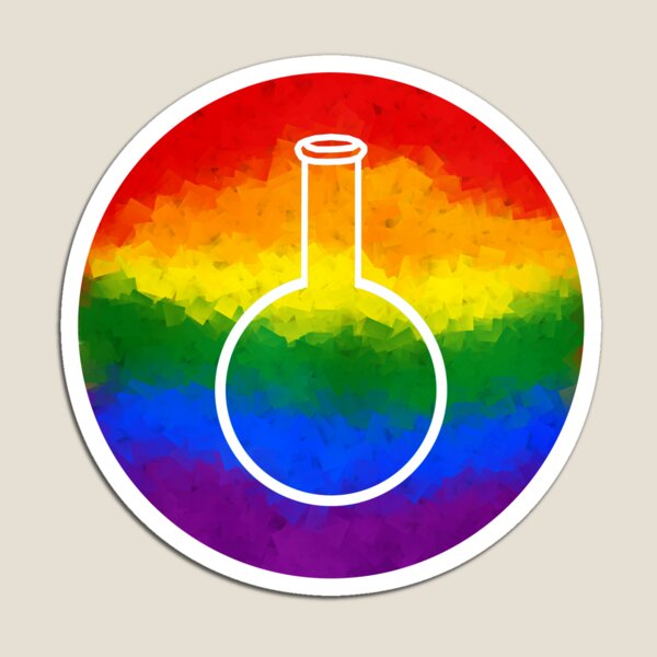 Rainbow Round Flask Magnet