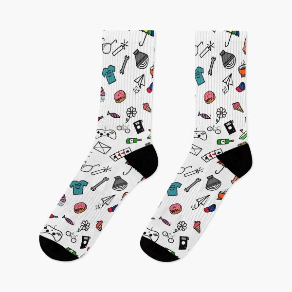 Item preview, Every Day Random Objects Doodle Pattern designed and sold by 4U2NV-LDN.