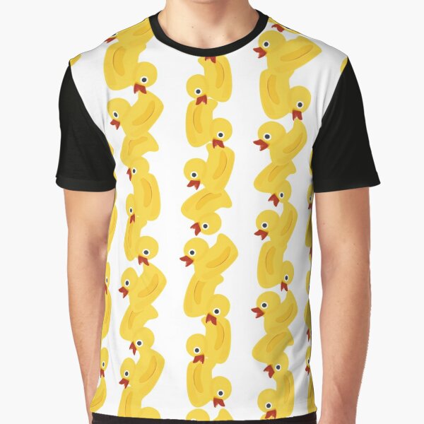 Duck duck duck-rubber duck-toy duck stripes yellow and white striped Graphic T-Shirt