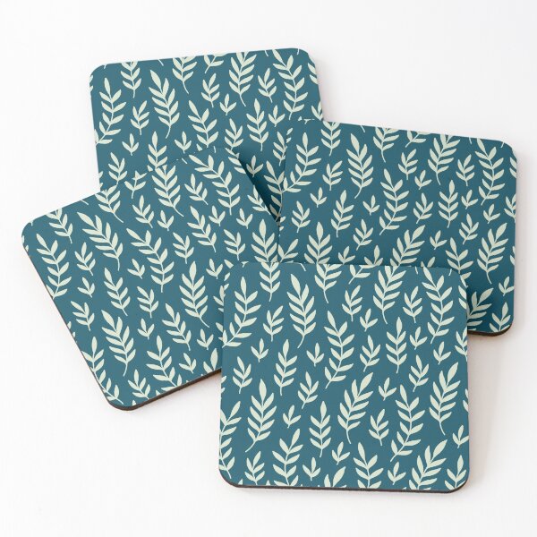 Item preview, Green wavy leaves pattern designed and sold by Crazy-art-land.