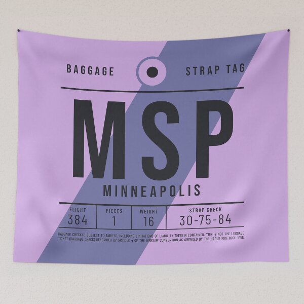Item preview, Luggage Tag E - MSP Minneapolis USA designed and sold by VoodooCircus.