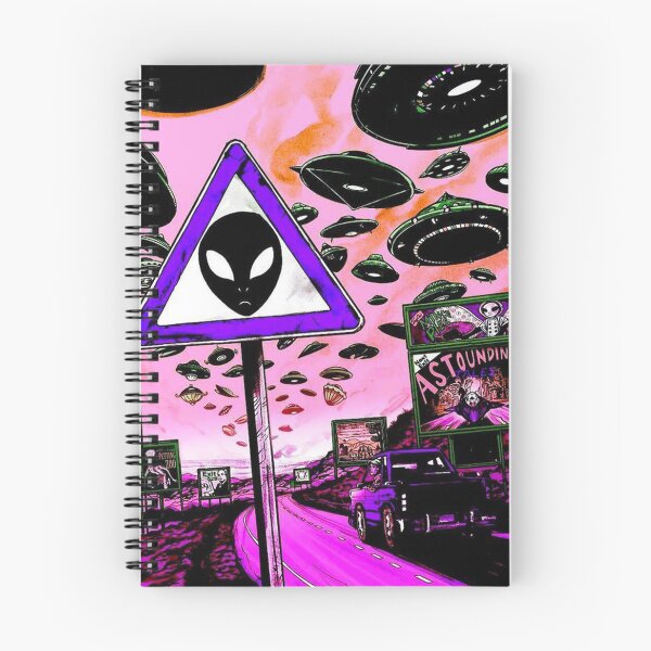 Item preview, Aliens Ahead And Beyond Roadsign Classic Poster Design designed and sold by Sofia Jackson.