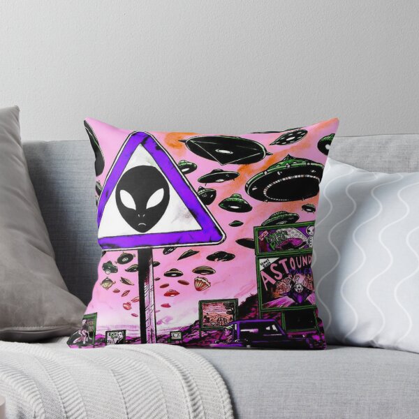 Item preview, Aliens Ahead And Beyond Roadsign Classic Poster Design designed and sold by Sofia Jackson.