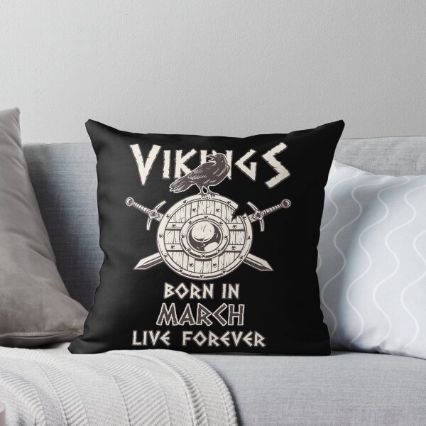 Item preview, Vikings Born In MARCH Live Forever designed and sold by anziehend.