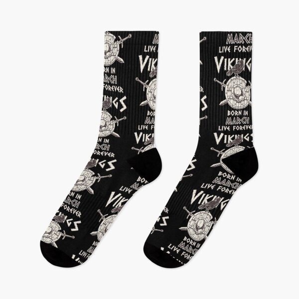 Item preview, Vikings Born In MARCH Live Forever designed and sold by anziehend.