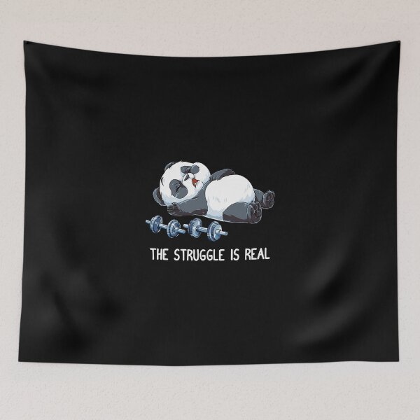 Item preview, Panda The Struggle Is Real Weightlifting Fitness Gym Funny designed and sold by emorestste.