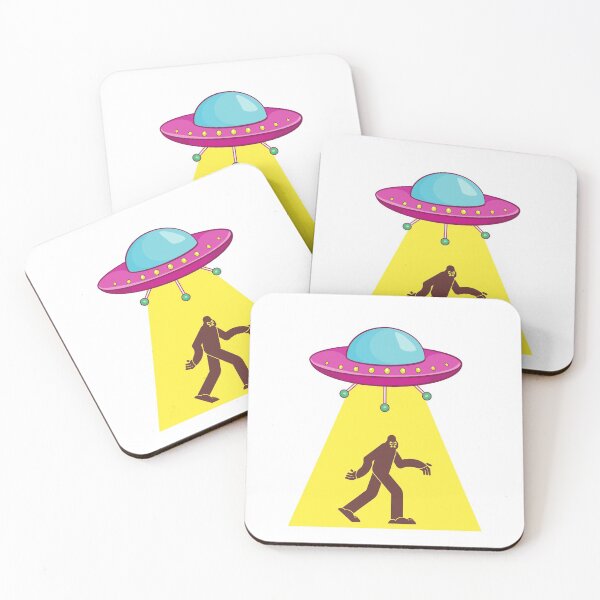 Item preview, UFO Alien Abduction of Big Foot - Funny & Retro designed and sold by ecdato.