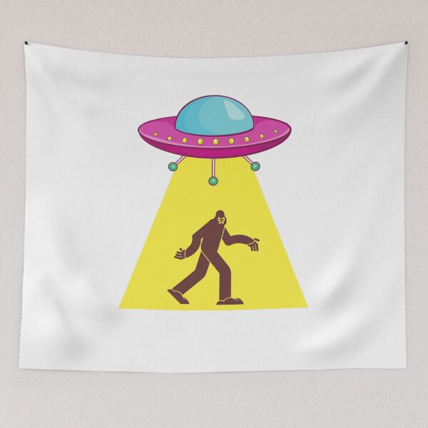 Item preview, UFO Alien Abduction of Big Foot - Funny & Retro designed and sold by ecdato.