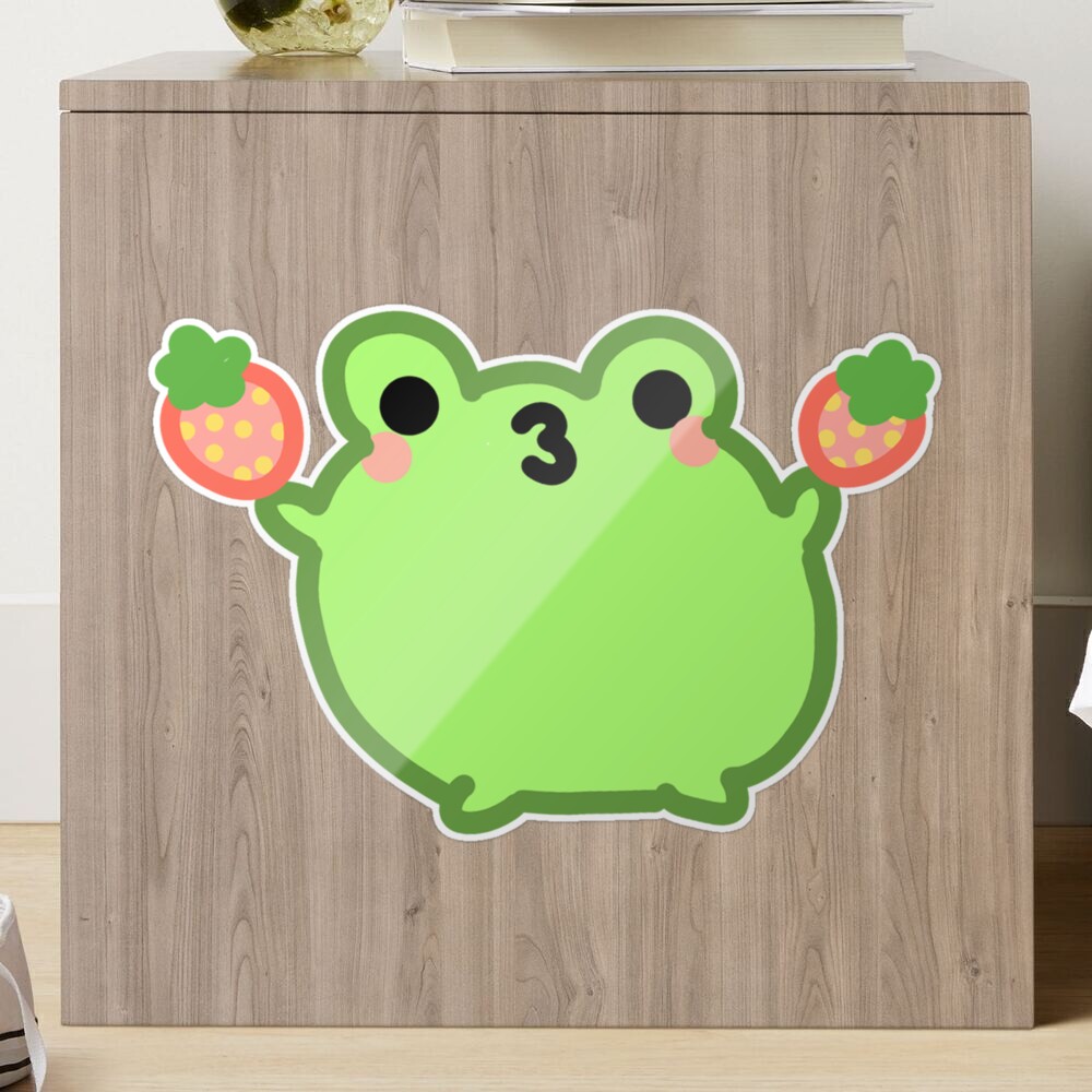 Cute Frog Sticker, Green Frog Stacked Kawaii Watercolor Laptop Decal V –  Starcove Fashion