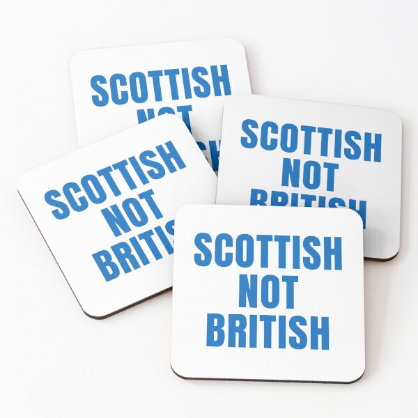 Item preview, Scottish not British - large blue font designed and sold by Indy2tees.