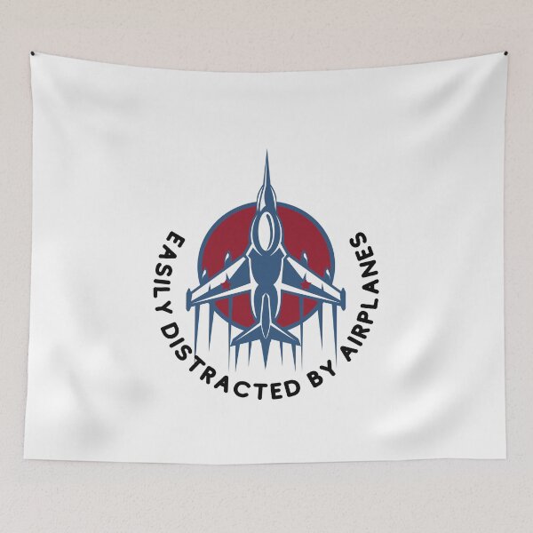 Item preview, Easily Distracted By Airplanes designed and sold by Chanchane Store.