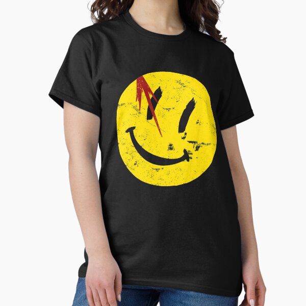 Aperçu de l'œuvre Watchmen Symbole Sourire Vintage créée et vendue par Coccomedian.