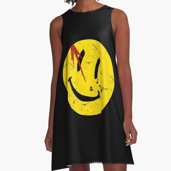 Watchmen Symbol Smile Vintage A-Line Dress