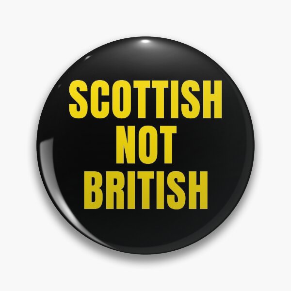 Item preview, Scottish not British - large bright yellow font designed and sold by Indy2tees.
