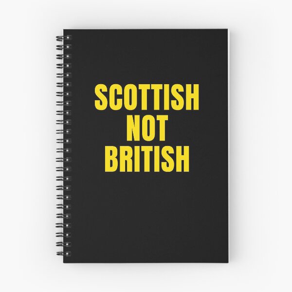 Item preview, Scottish not British - large bright yellow font designed and sold by Indy2tees.