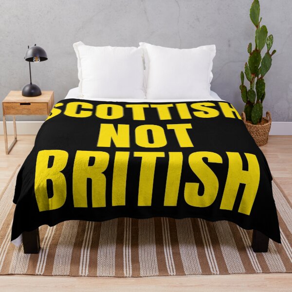 Item preview, Scottish not British - large bright yellow font designed and sold by Indy2tees.