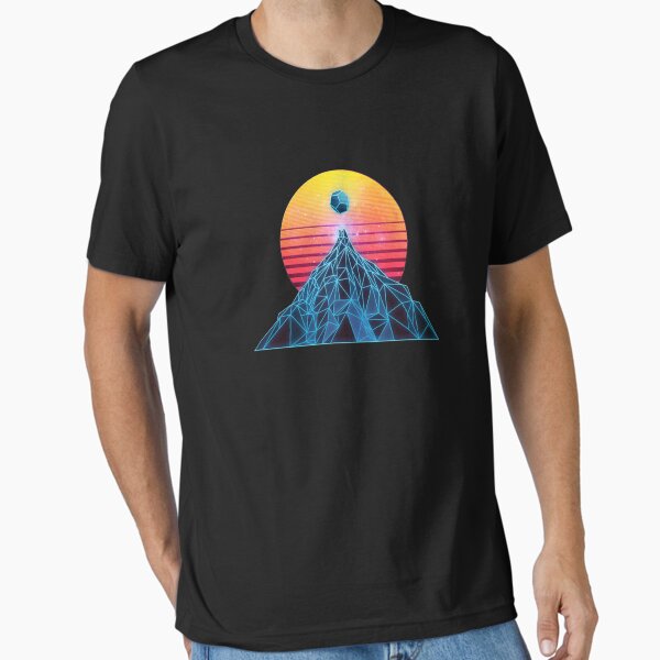 Item preview, Synthwave Wire frame Mountain Classic T-Shirt designed and sold by AnthonyMonk.