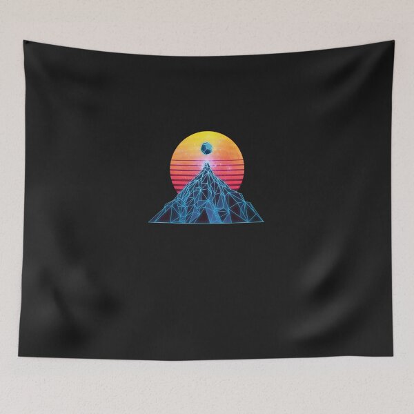 Item preview, Synthwave Wire frame Mountain Classic T-Shirt designed and sold by AnthonyMonk.