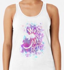 Wir sind alle verrückt hier Racerback Tank Top