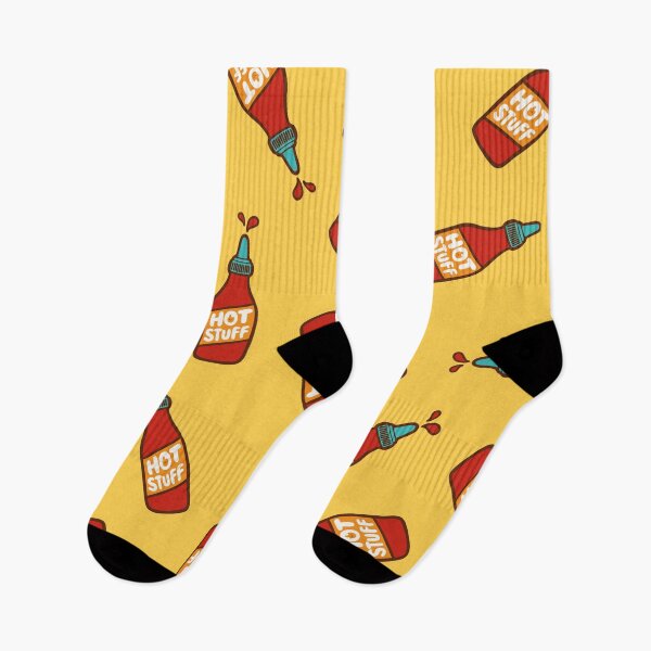 Item preview, Hot Stuff Hot Sauce Pattern in Yellow designed and sold by evannave.