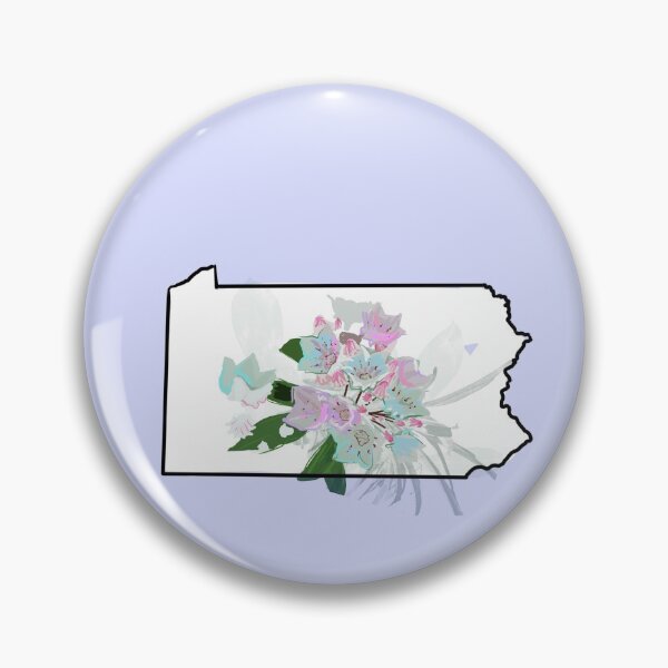 Item preview, Pennsylvania State Outline with Mountain Lourey Flower designed and sold by girljohnny.