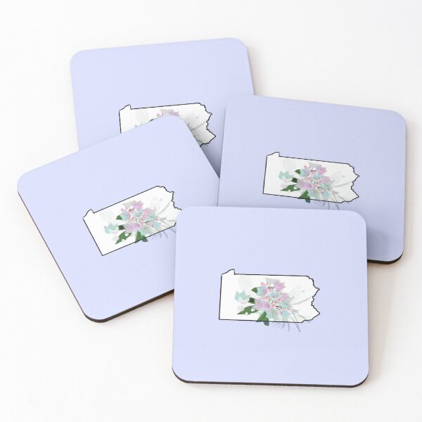 Item preview, Pennsylvania State Outline with Mountain Lourey Flower designed and sold by girljohnny.