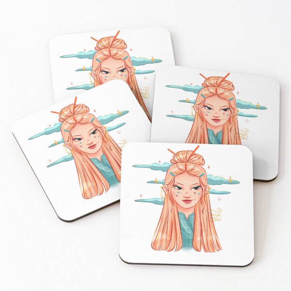 Artikelvorschau, Girl Portrait Sticker | Cute KAwaii Girl | Aesthetic Stickers entworfen und verkauft von RosieArtGallery.