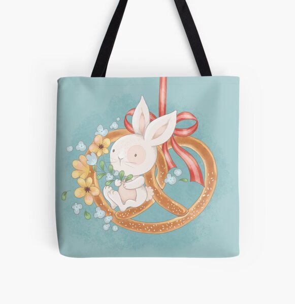 Me and my pretzel turquoise All Over Print Tote Bag