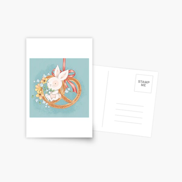 Me and my pretzel turquoise Postcard