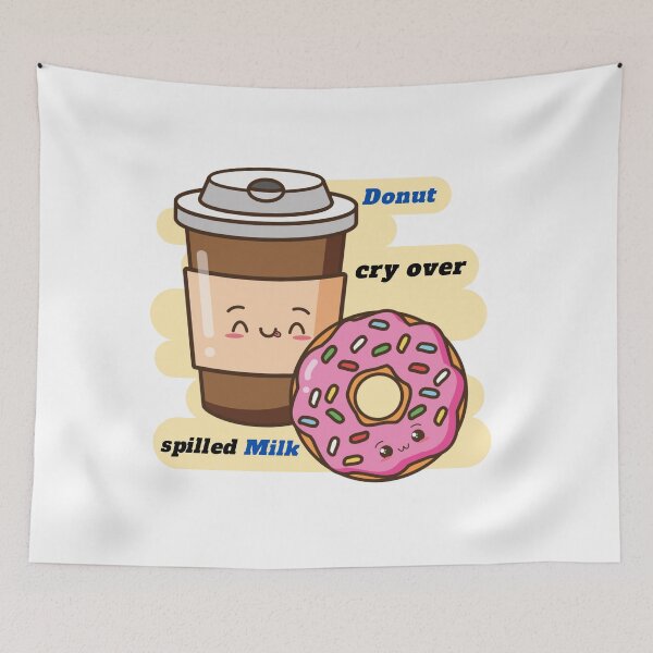 Item preview, Fun donuts and cup of coffee for you - drawing illustration designed and sold by Marouane21.