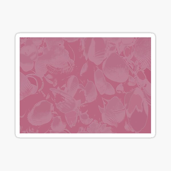 Pink Seashell Print Sticker