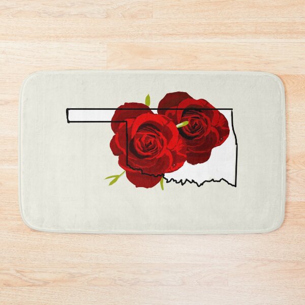 Item preview, Oklahoma State Outline with Rose designed and sold by girljohnny.