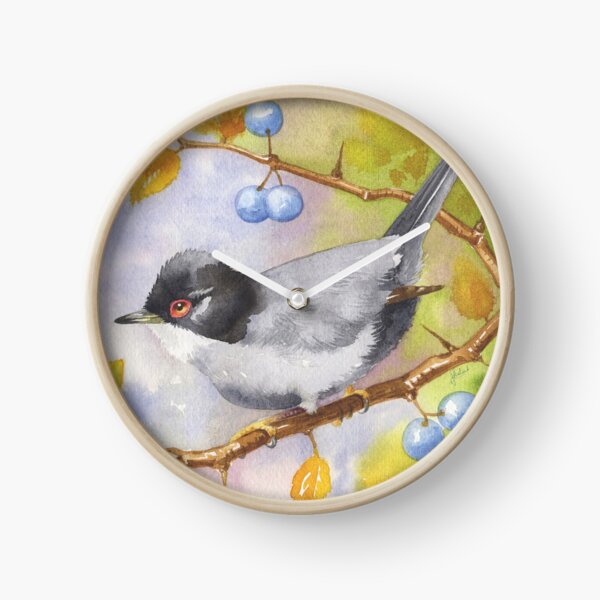 Sardinian Warbler Clock