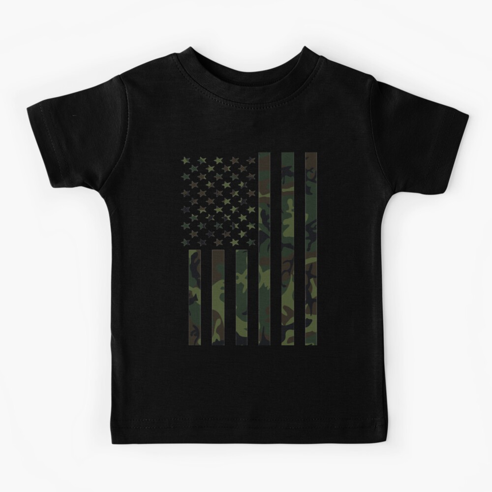 Custom Youth Braves Shirt 3D Stunning Hunting Camo USA Flag