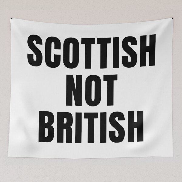 Item preview, Scottish not British - large black font designed and sold by Indy2tees.