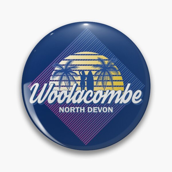 Item preview, Woolacombe North Devon Retro Summer Surfing Design designed and sold by CynthiaGraphics.