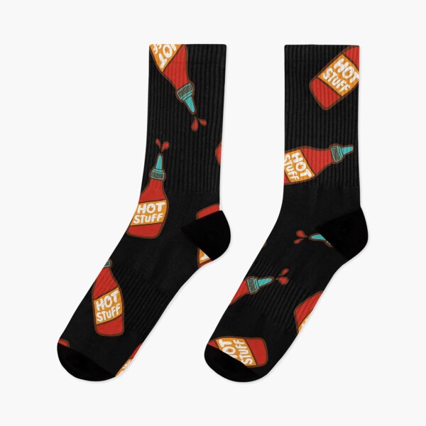 Item preview, Hot Stuff Hot Sauce Pattern in Black designed and sold by evannave.