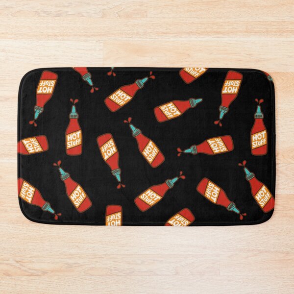 Item preview, Hot Stuff Hot Sauce Pattern in Black designed and sold by evannave.