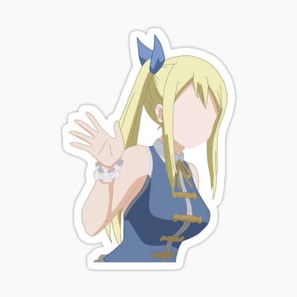 Fairy Tail Lucy Heartfilia Name Anime Sticker