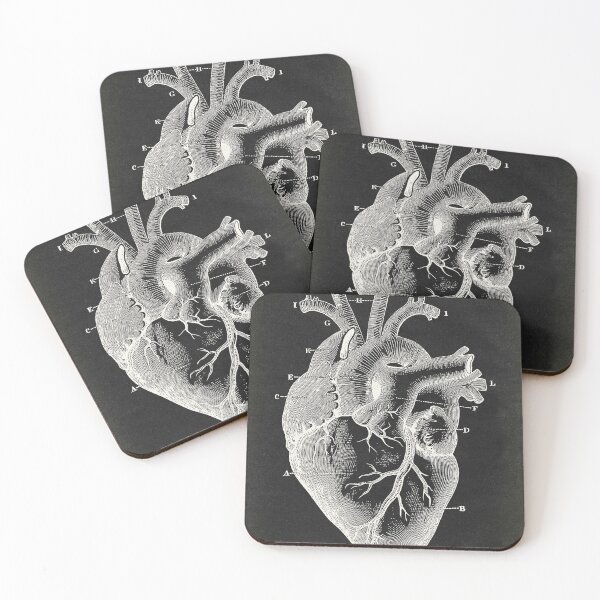 Item preview, Black Heart, Anatomy Poster Vintage Style designed and sold by LeAllureVintage.