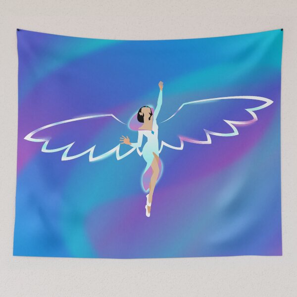 Item preview, Katy Perry Cry About It Later Rihanna Wings Logo Colorful Dark Blue Background designed and sold by cryaboutitnow.