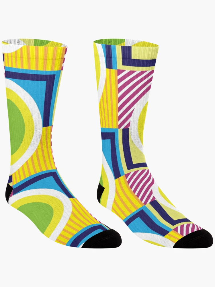 Thumbnail 3 of 5, Socks, Square Geometric Pattern #2 designed and sold by EMIRSDQ.