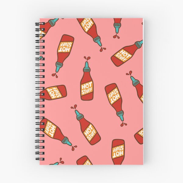 Item preview, Hot Stuff Hot Sauce Pattern in Peachy Pink designed and sold by evannave.
