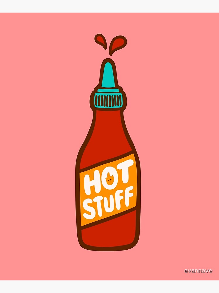 Hot Stuff Hot Sauce Pattern in Peachy Pink by evannave